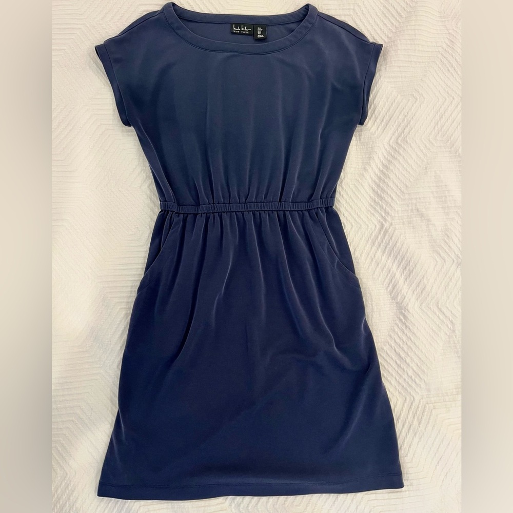 Nicole Miller Women's Navy Pocket Dress